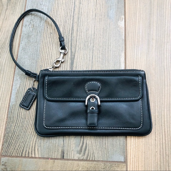 Coach Handbags - Coach black leather wristlet